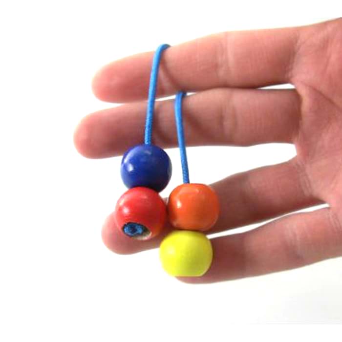 Bild von Bravo Finger Poi Begleri - wooden double colorful